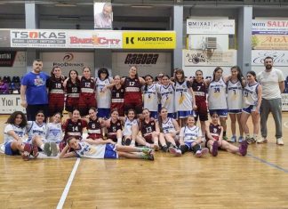 Φιλικός αγώνας κοριτσιών U14 της ΕΣ Κάδμος.